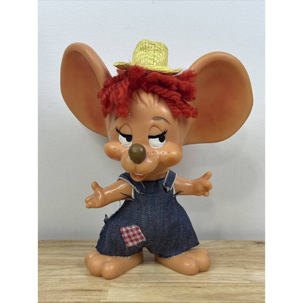 Vintage - 1970s - Roy Des Country Boy Mouse - Plastic Bank Royal Industries 10”